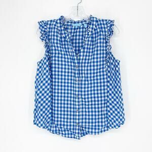 Draper James Cotton Modal Gingham Top Size Large